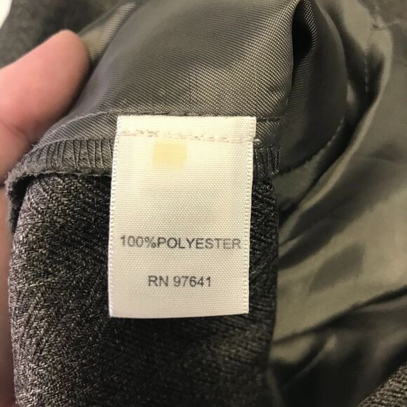 J. Jill Pant Womens 10 Brown Herringbone Tweed Look Mid Rise Flare Leg Pockets - Picture 5 of 11